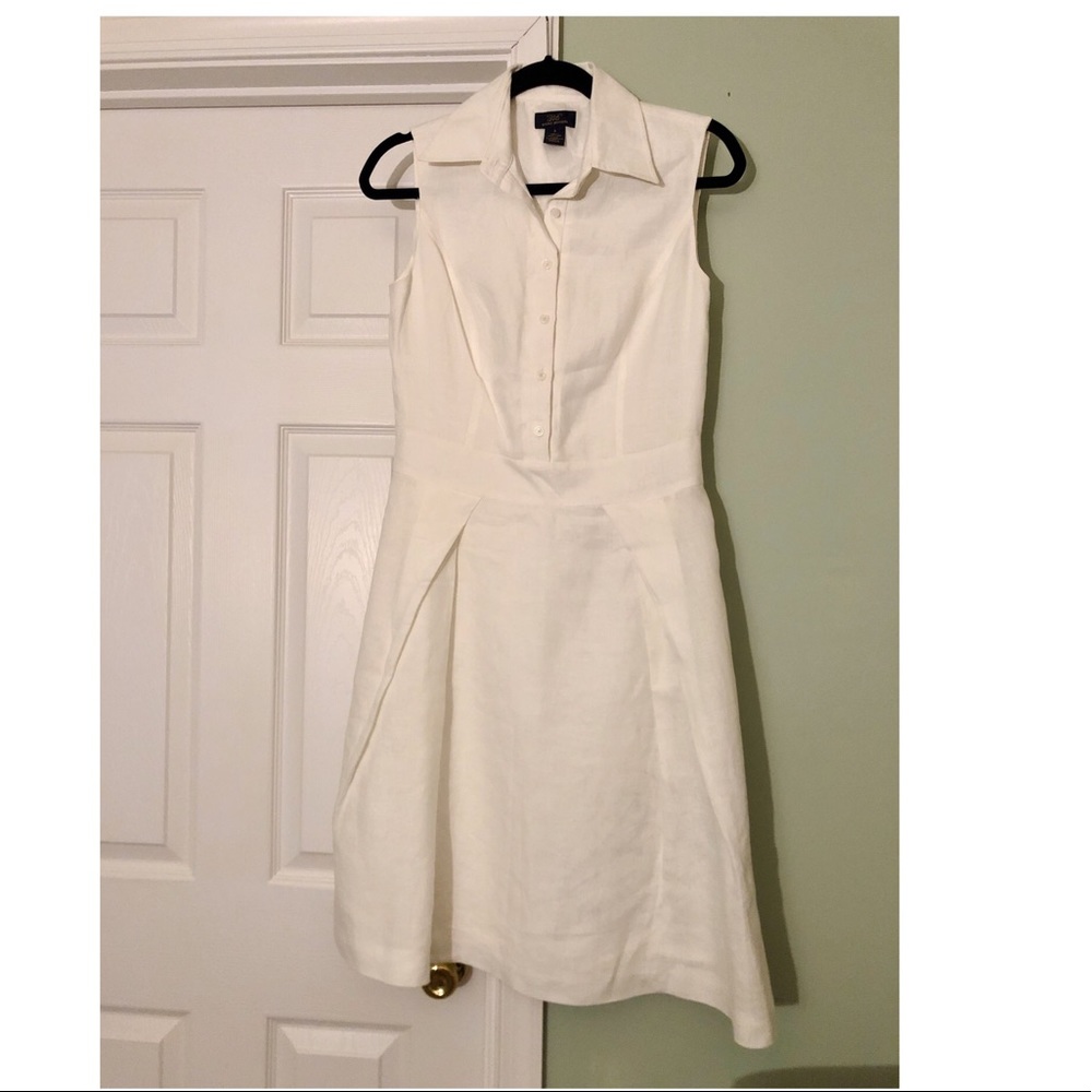 Brooks Brothers White Linen dress